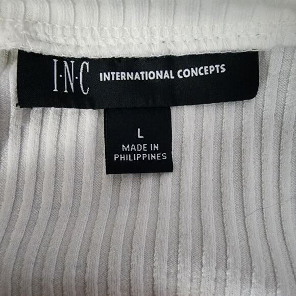 I.N.C. International Concepts Ribbed Studded Cutout Top | Women's Large - Picture 12 of 14